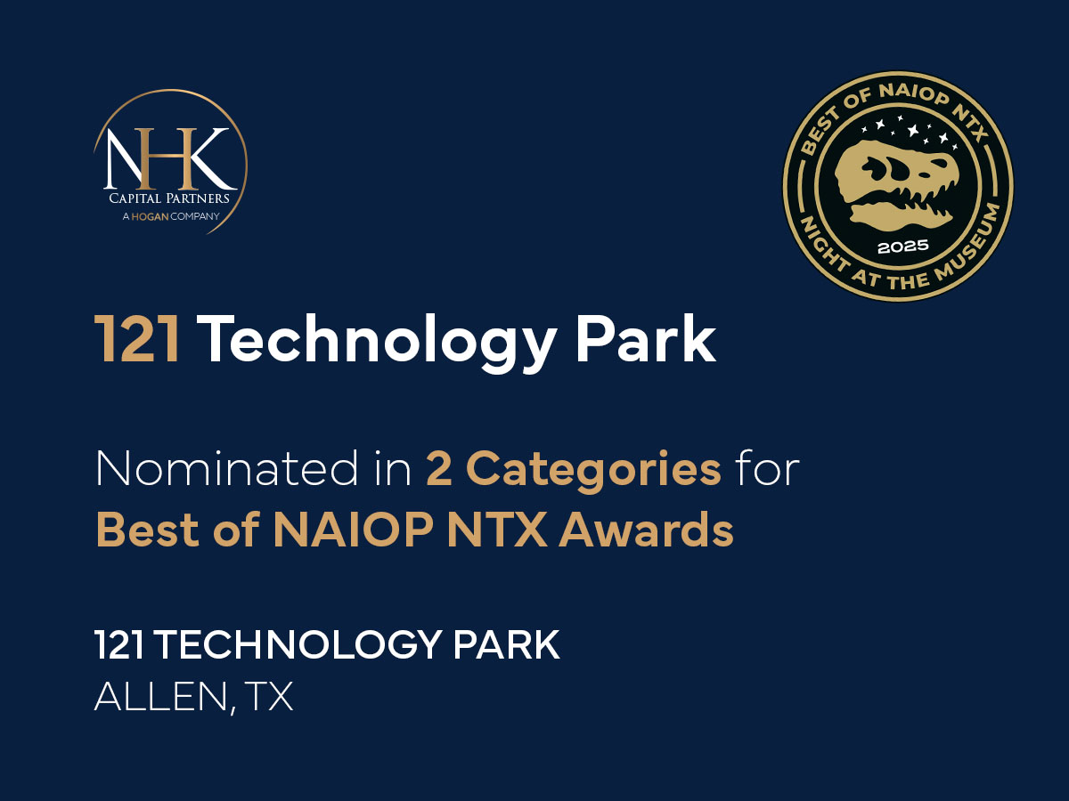 NHK Capital Partners “121 Technology Park” Named Finalist in 2025 Best of NAIOP North Texas Awards 
